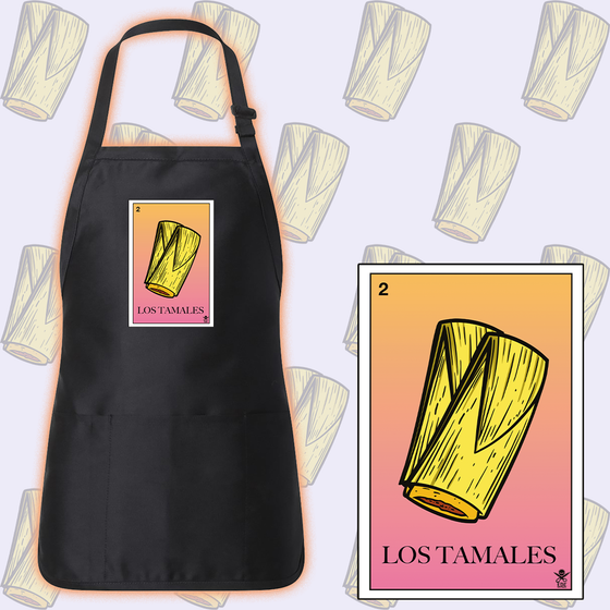 Los Tamales-Loteria Style Apron