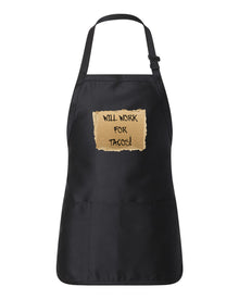  Will Work for Tacos Aprons