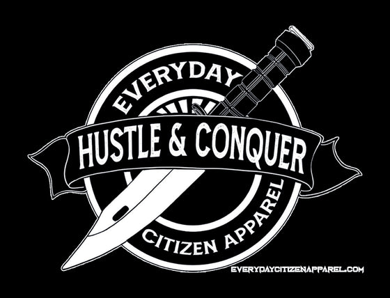 Hustle and Conquer Sticker